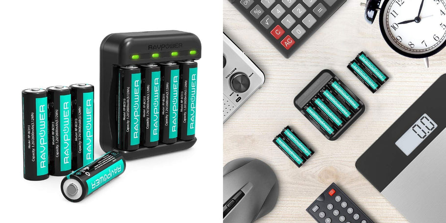 RAVPower Official (99% positive lifetime feedback) via Amazon is offering an 8-pack of its Rechargeable AA Batteries Plus Charger for $12.99 Prime shipped when the code KIAPZMIB is used at checkout