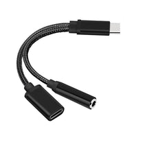 Load image into Gallery viewer, 2 in 1Type- C to 3.5mm Audio Jack Charger Cable Adapter for OnePlus 7 Pro/7/6T/6