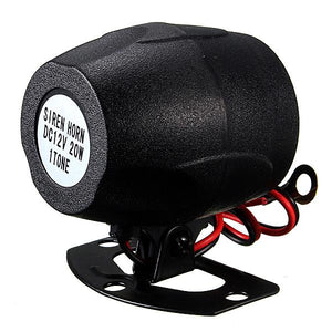 12V DC Car Van Truck Auto Black Vehicle Alarm Warning Siren Horn Security Bike Vehicle Alarm Warning Siren Horn Security