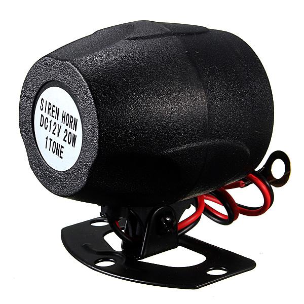 12V DC Car Van Truck Auto Black Vehicle Alarm Warning Siren Horn Security Bike Vehicle Alarm Warning Siren Horn Security