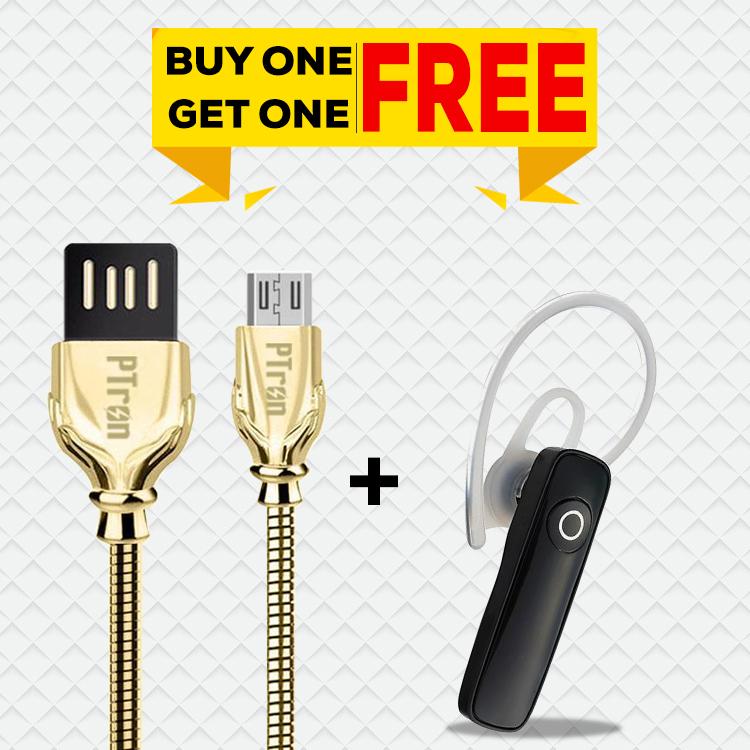 Buy Dazon Genie Mini Bluetooth Earphone Black, Get Falcon Pro 2.1A Micro USB Cable Free