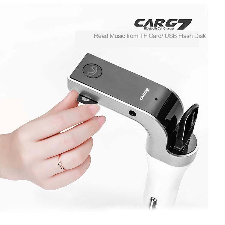 CARG7 Universal Car Charger With TF USB Flash Drives Music Player FM For Smartphones
