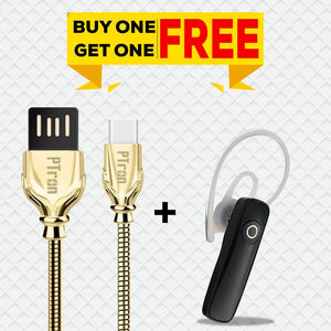 Buy Dazon Genie Mini Bluetooth Earphone, Get Falcon Pro 2.1A Micro USB Gold Cable Free