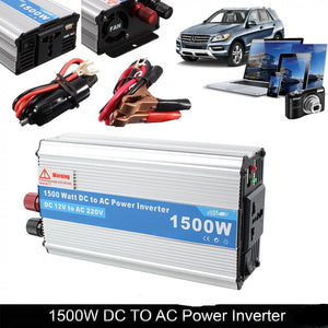 1500W Car Power Inverter DC 12V to AC 220V Power Charger Converter Car Inverter Adapter for Electronic Products