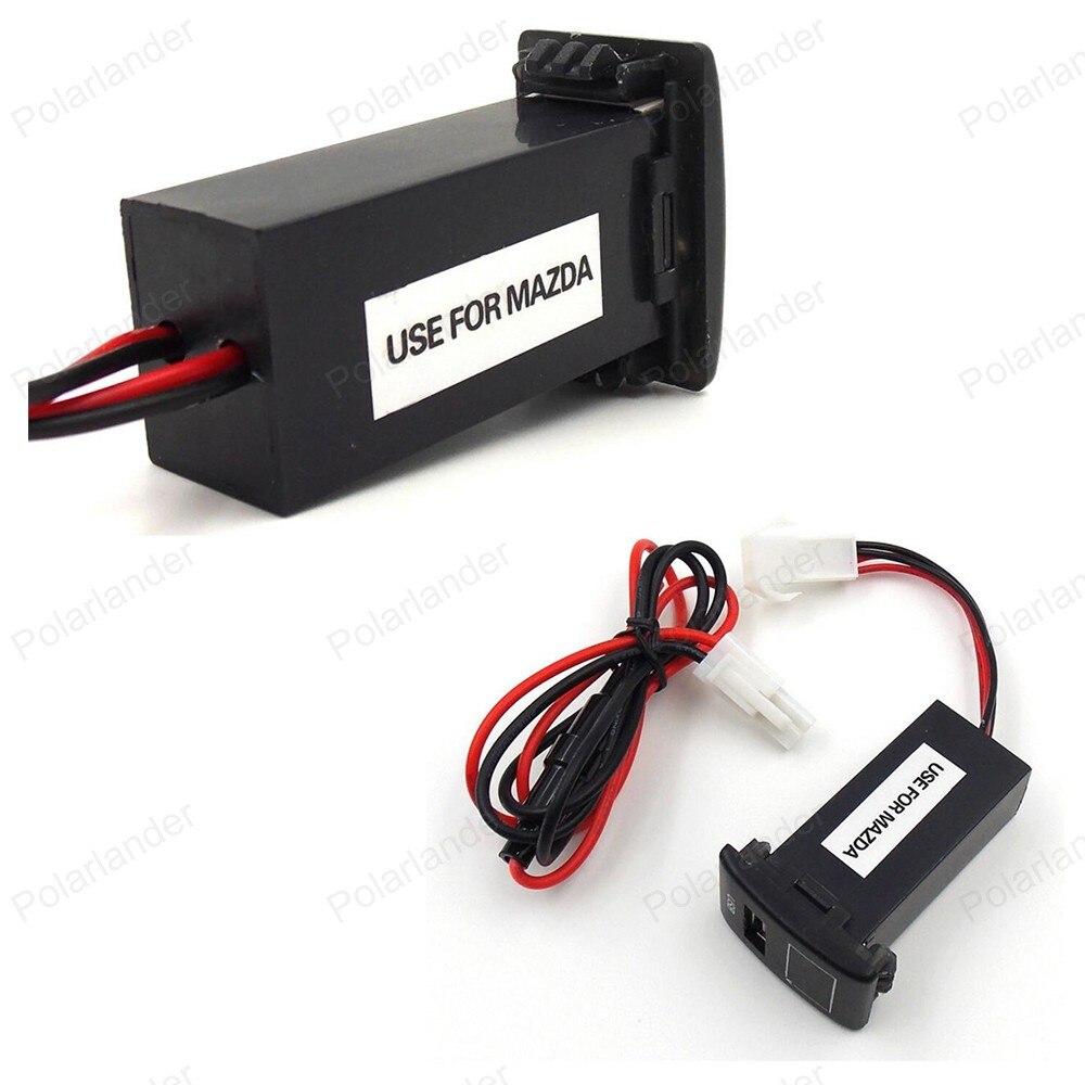 2.1 A output USB adapter cell phone charger 12v VoltMeter Car Charger Suitable For M/azda