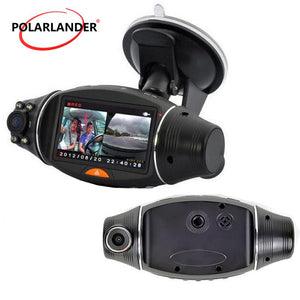 2.7 Inch TFT LCD Night Vision Camera G-sensor DVR R310 With GPS Dual Lens 1080P Car Camera Video Recorder Dash Cam HD Infrared