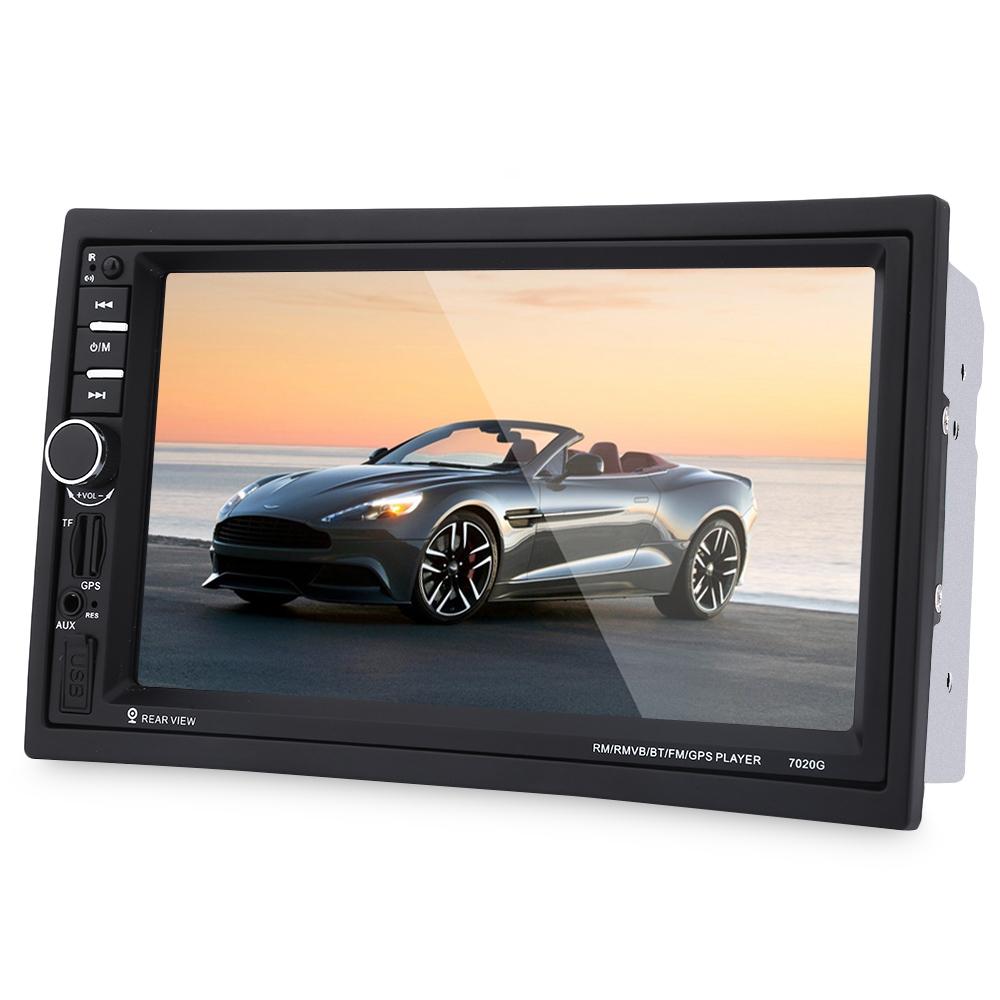 7020G 7 inch Car Audio Stereo MP5 Player Remote Control Rearview Camera GPS Navigation Function