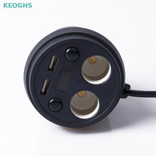 Load image into Gallery viewer, 2017 New Cup Car Charger Multi-function Display Voltage 3.1a 2 Usb Car- Dc12-24v Cigarette Lighter Splitter For Gps Dvr Charge