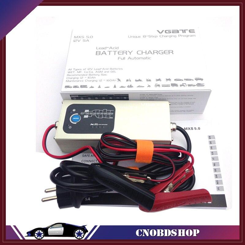 2017 New arrival Smart Lead Acid Battery Charger Fully Automatic 12V 5A with Temperature Compensation MXS 5.0