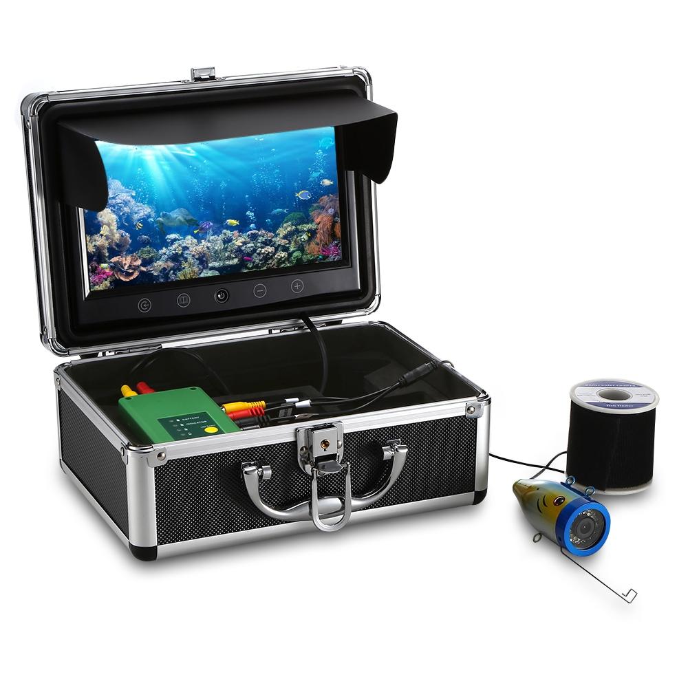 9 inch Monitor 15M 1000TVL Fish Finder Underwater Fishing Camera 30pcs LEDs