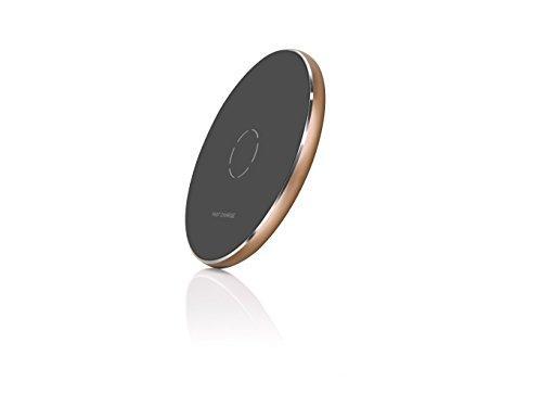(10 W) Long Distance Mobile Phone Fast Qi Wireless Charger For IPhone 8 / 8 Plus for iPhone X For Samsung S6/S7/S8/S9/ S9 Plus and HTC/SONY/LG/MOTOROLA And by Red-Gold-Black Colors (GOLD)