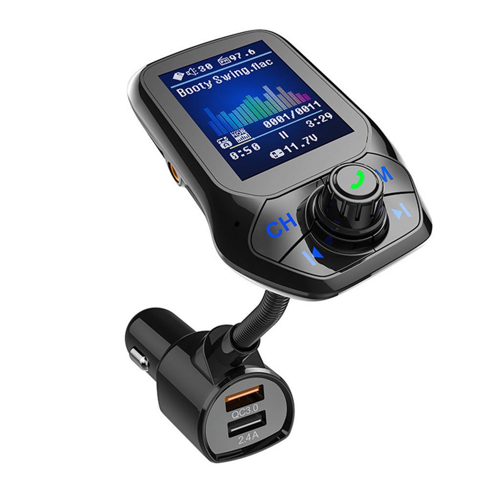 Car MP3 Player Bluetooth Handsfree Call FM Transmitter QC3.0 Fast Charger