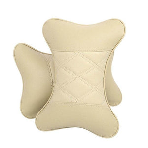 2pcs/lot Universal Car Seat Pillow Neck Cushion PVC Leather Neck Pillow Car Headrest Pillow for Car 4 Color