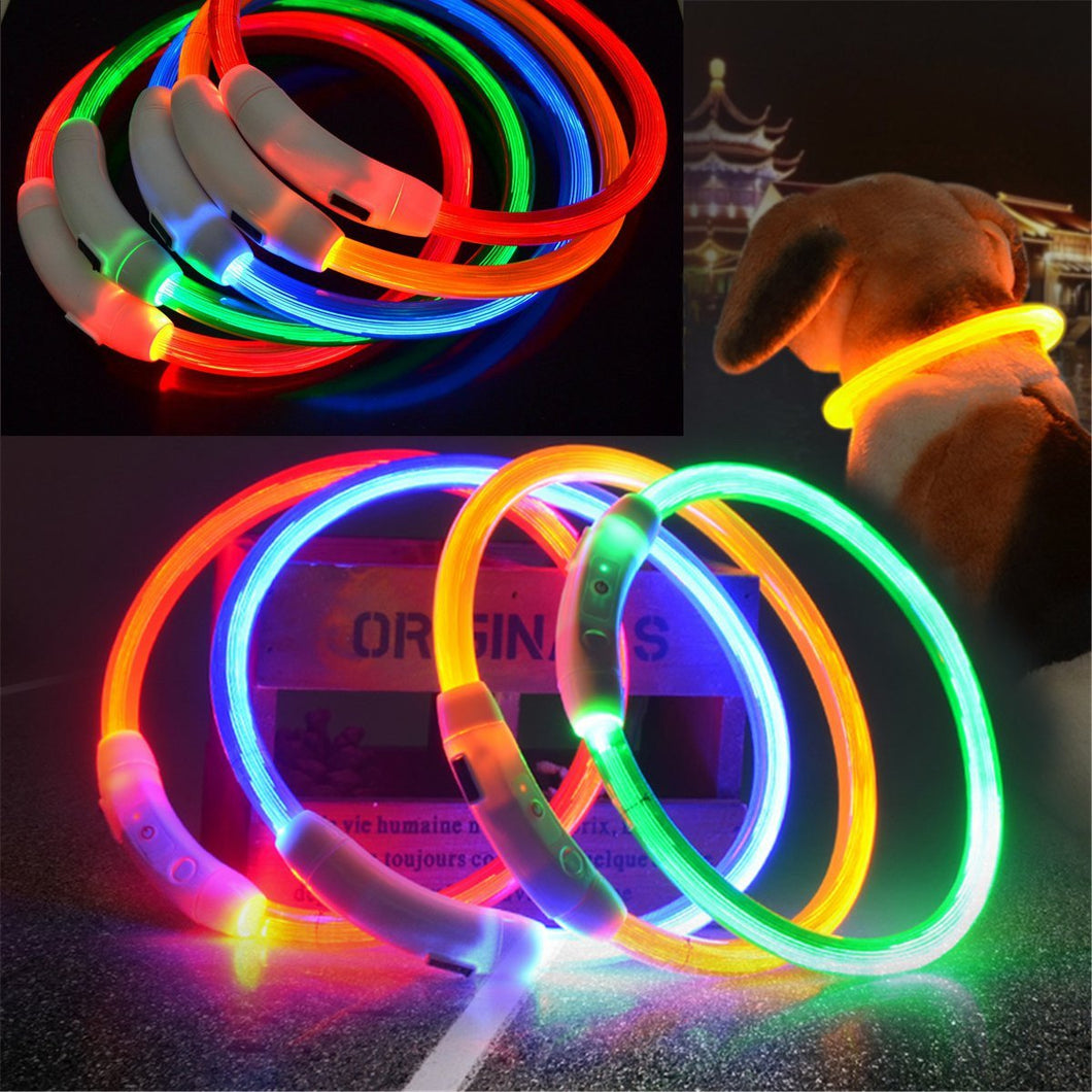 LED Rechargeable Waterproof Safety Pet Collar