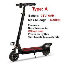 Load image into Gallery viewer, 36V Electric Scooter 8 inch Wheel Easy Folding E-Scooter Electric Skateboard Mini Electric Bicycle 6AH/8AH/10AH 350W Power