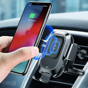 Baseus Intelligent Infrared Sensor Auto Lock 10W Qi Wireless Car Charger Holder For iPhone XS MAX S9