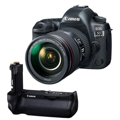 Canon EOS 5D Mark IV with EF 24-105mm f/4L IS II USM Lens with Canon BG-E20 Battery Grip