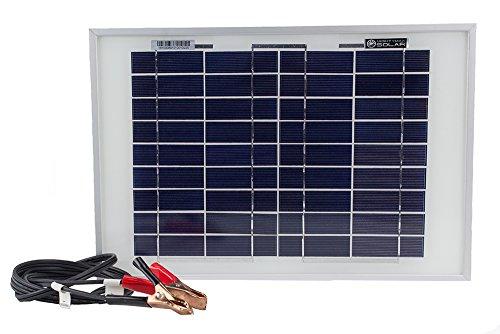 10 Watt Polycrystalline Solar Panel Charger For Camping - Mighty Max Battery Brand Product