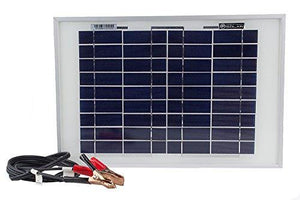 10 Watt Polycrystalline Solar Panel Charger For Trolling Motors - Mighty Max Battery Brand Product