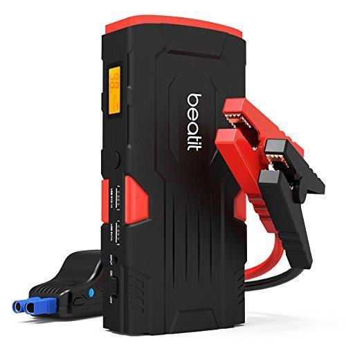 Beatit 800A Peak 18000mAh 12V Portable Car Jump Starter With Smart Jumper Cables (Up to 6.0L Gas or 5.0 Diesel Engines) Auto Battery Booster Power Pack Phone Power Bank With Smart Charging Ports