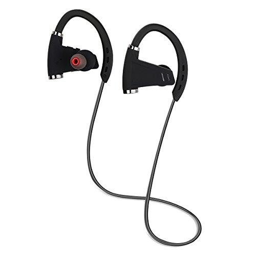 Accering Bluetooth Headphones, Best Wireless Sports Earphones With Mic, Ipx7 Sweatproof, Hd Sound With Bass For Gym Sports Workout, Up To 12 Hours Working Time, Fashion For Man (Black)