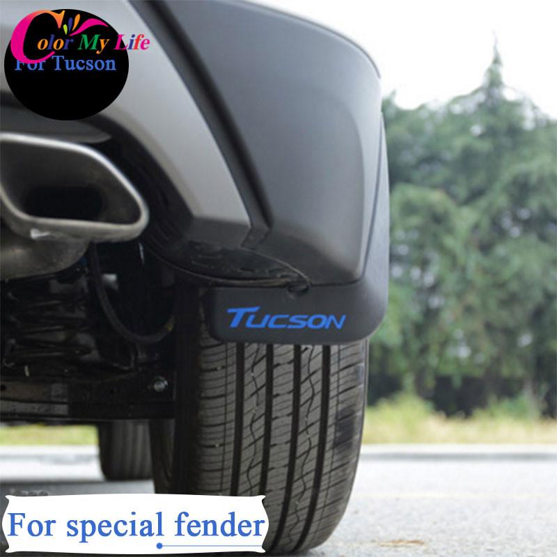 4Pcs/Set ABS Exterior Car Mudguard Splash Fender For Tucson 2015 Splash Mud Protection Mudguards For Hyundai For Tucson 2016