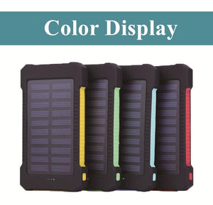 500000mAh Portable Solar Power Bank Dual-USB Led Solar Battery Charger for all Phone Universal Charger