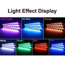 Load image into Gallery viewer, 5050 12 SMD 5V LED RGB Decorative Car Light USB Ambient Light Car Styling Music 7 Colorful Control  Interior Atmosphere Lamp