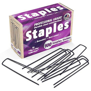 100 Galvanized Landscape Staples Anchoring Pins Usa Pro Quality Garden Stakes Erosion Control Weed Barrier Fabric Soaker Hose Lawn Drippers Irrigation Tubing Wireless Invisible Dog Fence