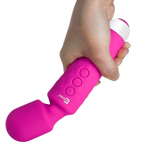 CNHIDEE Massager Handheld Women Personal Cellulite Massage Therapy Tool kneading Neck Back Foot Face Wand Cordless Magic Mini Waterproof Multi Speed 20X Rechargeable Silicone (Red)