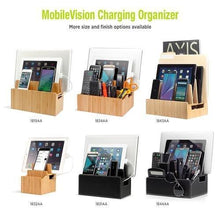 Load image into Gallery viewer, Featured mobilevision charging station executive stand w extension dock desktop organizer for smartphones tablets includes usb port charger