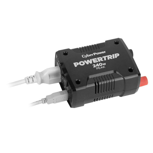 CyberPower POWER TRIP 240W 12V Outlet & USB Port Power Inverter CPS240PAU Refurb