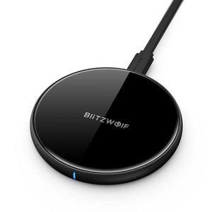 BlitzWolf BW-FWC4 5W 7.5W 10W Fast Wireless Charger Charging Pad+BW-S5 QC3.0 18W USB Charger