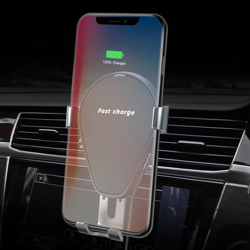 Bakeey 10W Fast Qi Wireless Charging Gravity Auto Lock Car Phone Holder Stand for iPhone 8 X