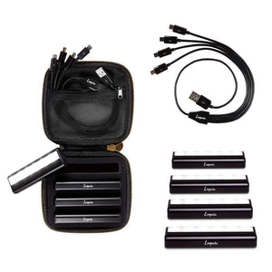 Get leopara makeup lighting system portable vanity lights professional lighting for any mirror travel friendly rechargeable onyx chrome