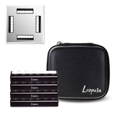 Load image into Gallery viewer, Discover the leopara makeup lighting system portable vanity lights professional lighting for any mirror travel friendly rechargeable onyx chrome