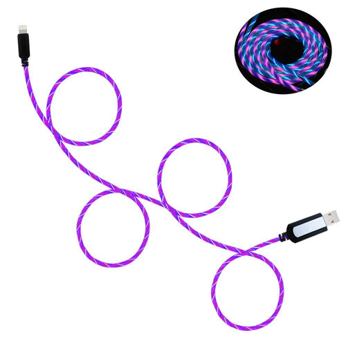 BUSOH Led Charger Cable [MFi Certified] 3 ft Light Up Charger