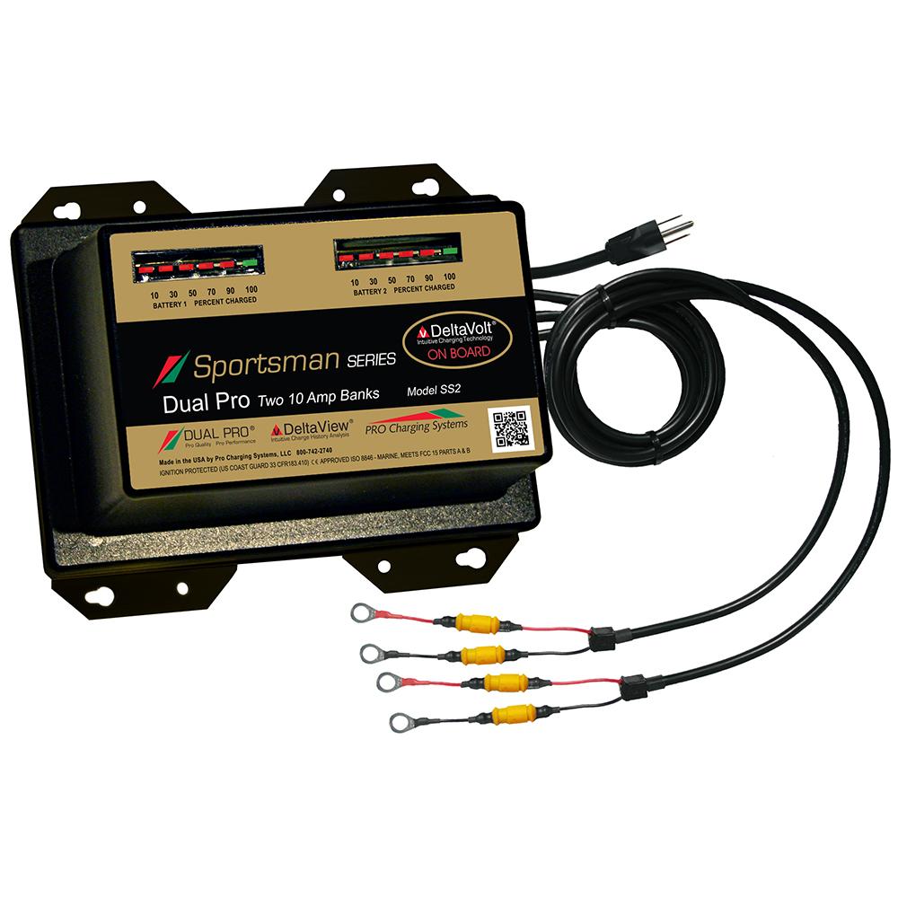 Dual Pro Sportsman Series Battery Charger - 20A - 2-10A-Banks - 12V-24V
