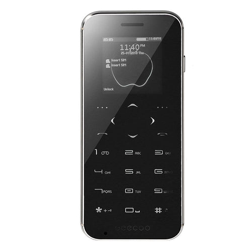 GEECOO MINI1 1.54'' 400mAh Dual SIM BT Calling BT Anti-lost Fashion Touch-Button Mini Card Phone