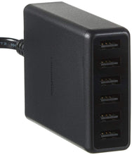Load image into Gallery viewer, Basics 60W 6-Port USB Wall Charger - Black