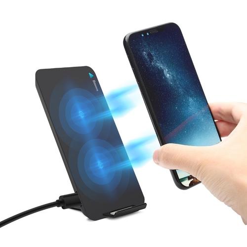 Fast Wireless Charging Bank Stand Double Coils Charge Just Wireless Fast Charging | Fast Qi Wireless Charger Pad Stand For iPhone 8, 8 Plus, iPhone X, S6, S6 Edge, Nokia 9, Nexus 5/6