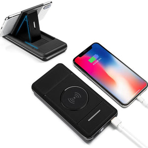 Bakeey 2 in 1 Qi Wireless Charger with Holder 10000mAh Power Bank Case for Samsung Xiaomi Huawei