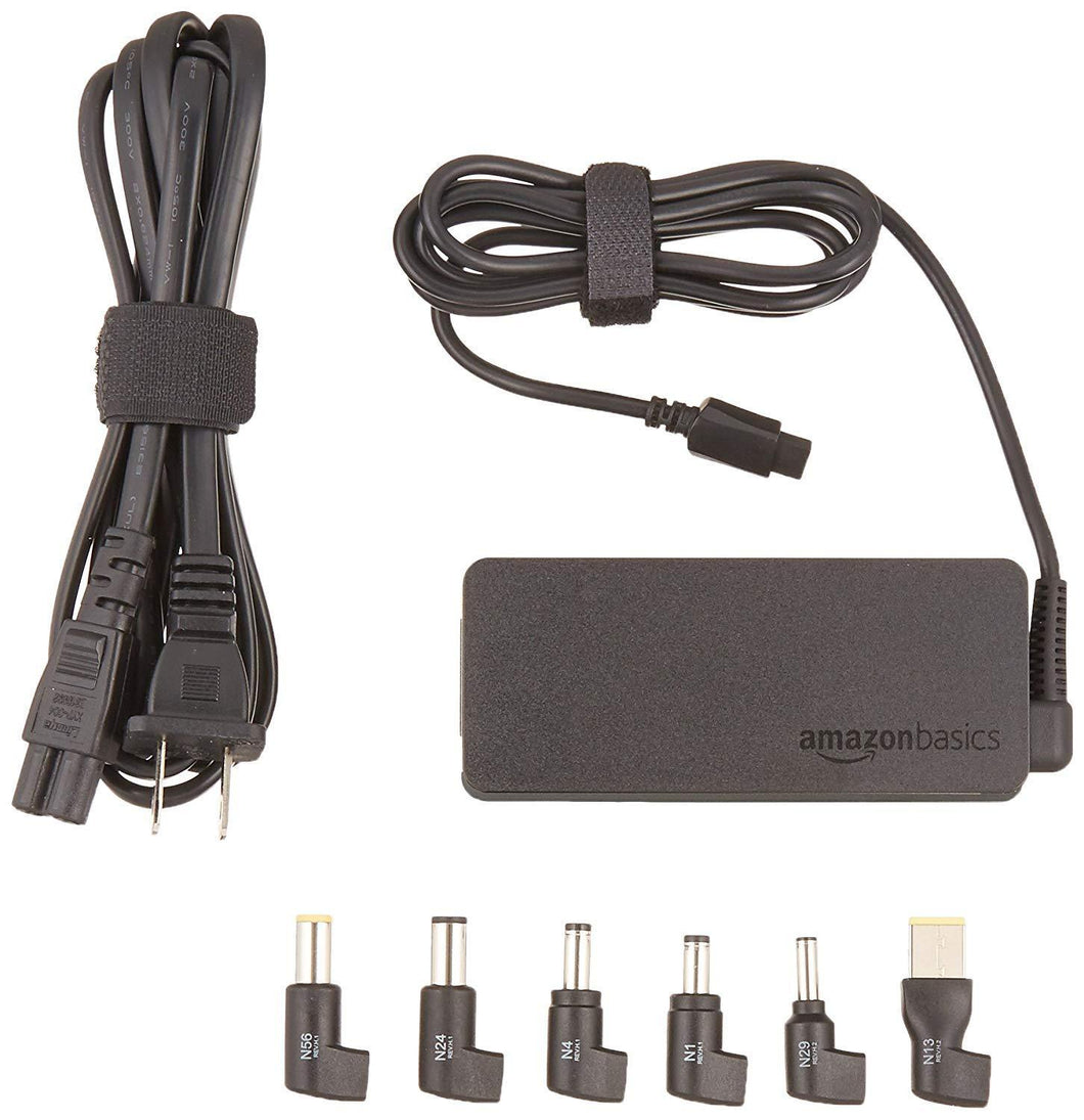 AmazonBasics Universal 65 Watt Laptop/Ultrabook Charger (AC Power Adapter) for Acer, Asus, Dell, HP, Lenovo, Samsung, Toshiba and more