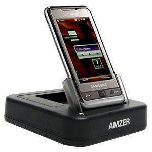 AMZER Desktop Cradle with Extra Battery Charging Slot for Samsung Omnia