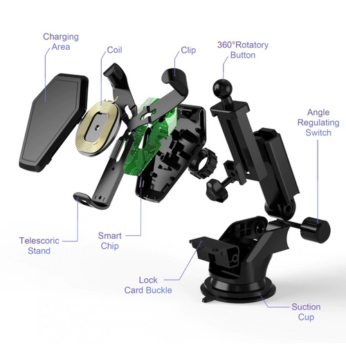 Car Mount Wireless Charger and Holder
