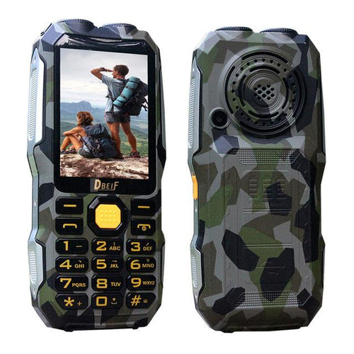 DBEIF D2016 2.8 inch 3000mAh Magical Voice Military Antenna Analog TV Dual Flashlight feature Phone