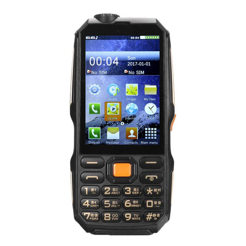 DBEIF D2017 9800mAh Antenna Analog TV 3.5 Inch Handwriting Touch Screen FM Dual Sim Outdoors Feature Phone