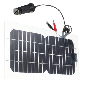 18V 5.5W Solar Panel USB Monocrystalline Solar Cell Module with USB Interface 2 Clips and 4 inch Fan for Outdoor Working Solar S