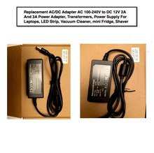 Load image into Gallery viewer, AC DC Power Supply 12V Adapter Input 100~240V 50/60hz Outlet Plug For Laptops LED Camera Strip  By LUD | AC 100-240V to DC 12V 2A Power Adapter Transformers Power Supply For Laptops LED Strip Output 12V DC Devices