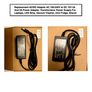 AC DC Power Supply 12V Adapter Input 100~240V 50/60hz Outlet Plug For Laptops LED Camera Strip  By LUD | AC 100-240V to DC 12V 2A Power Adapter Transformers Power Supply For Laptops LED Strip Output 12V DC Devices
